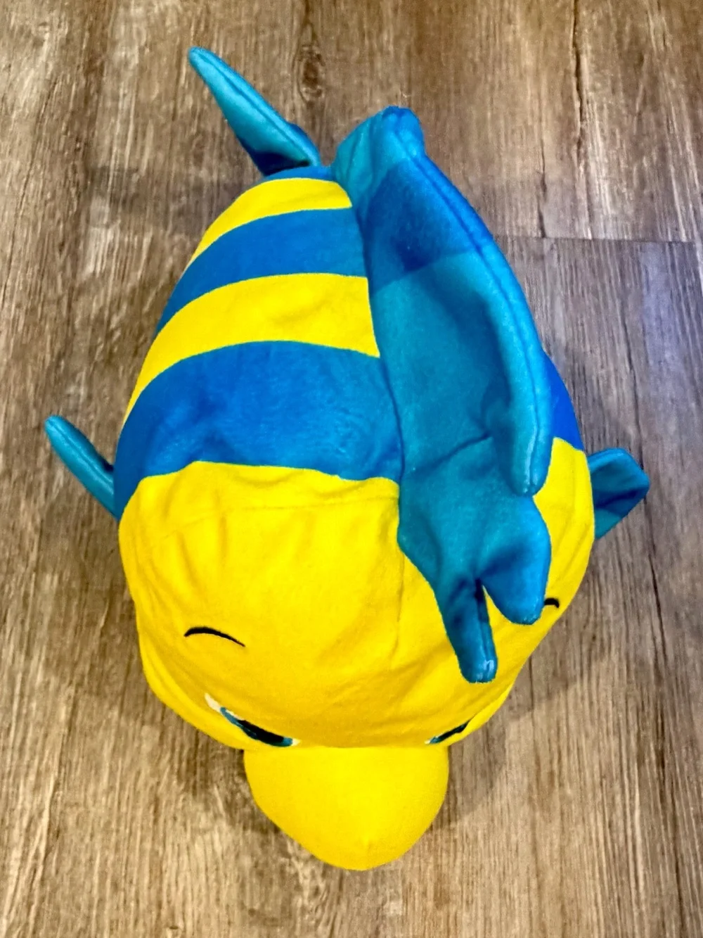 Disney Plush Fish Toy Yellow and Blue - Flounder Style